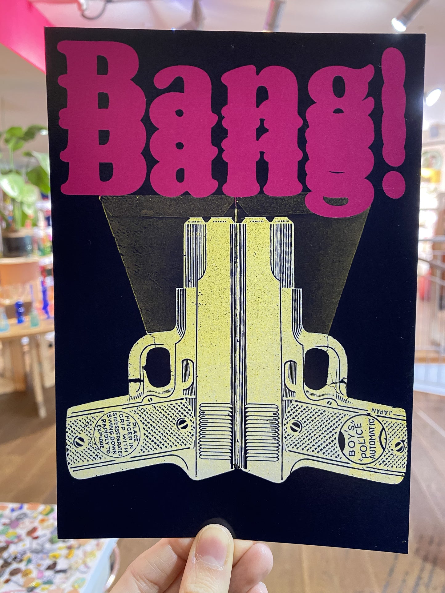 BANG BANG! Black - Art Print - A5 by Stanley Road