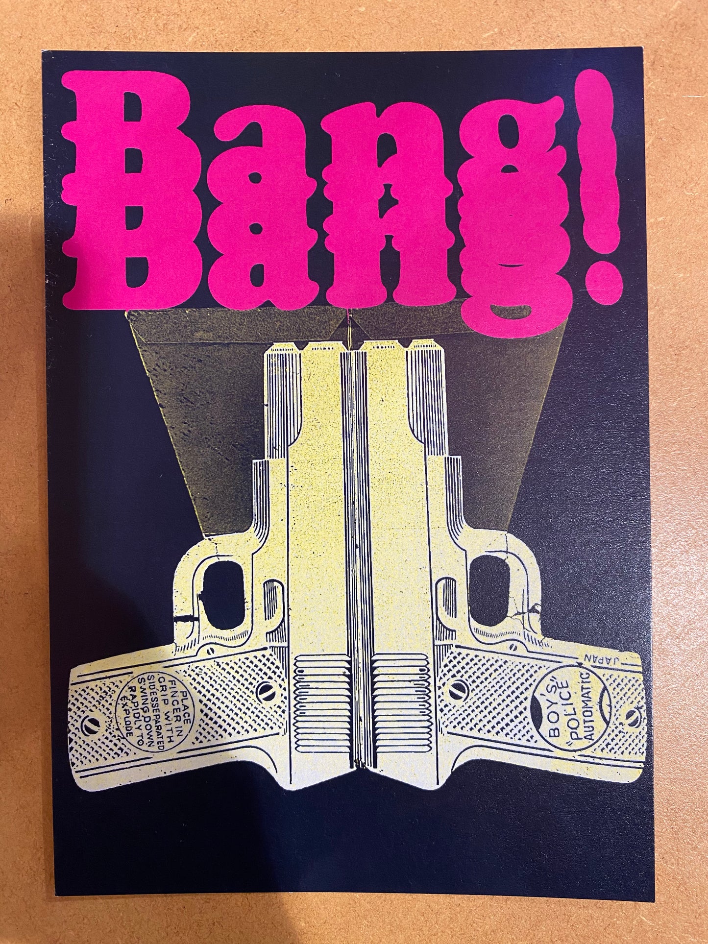 BANG BANG! Black - Art Print - A5 by Stanley Road