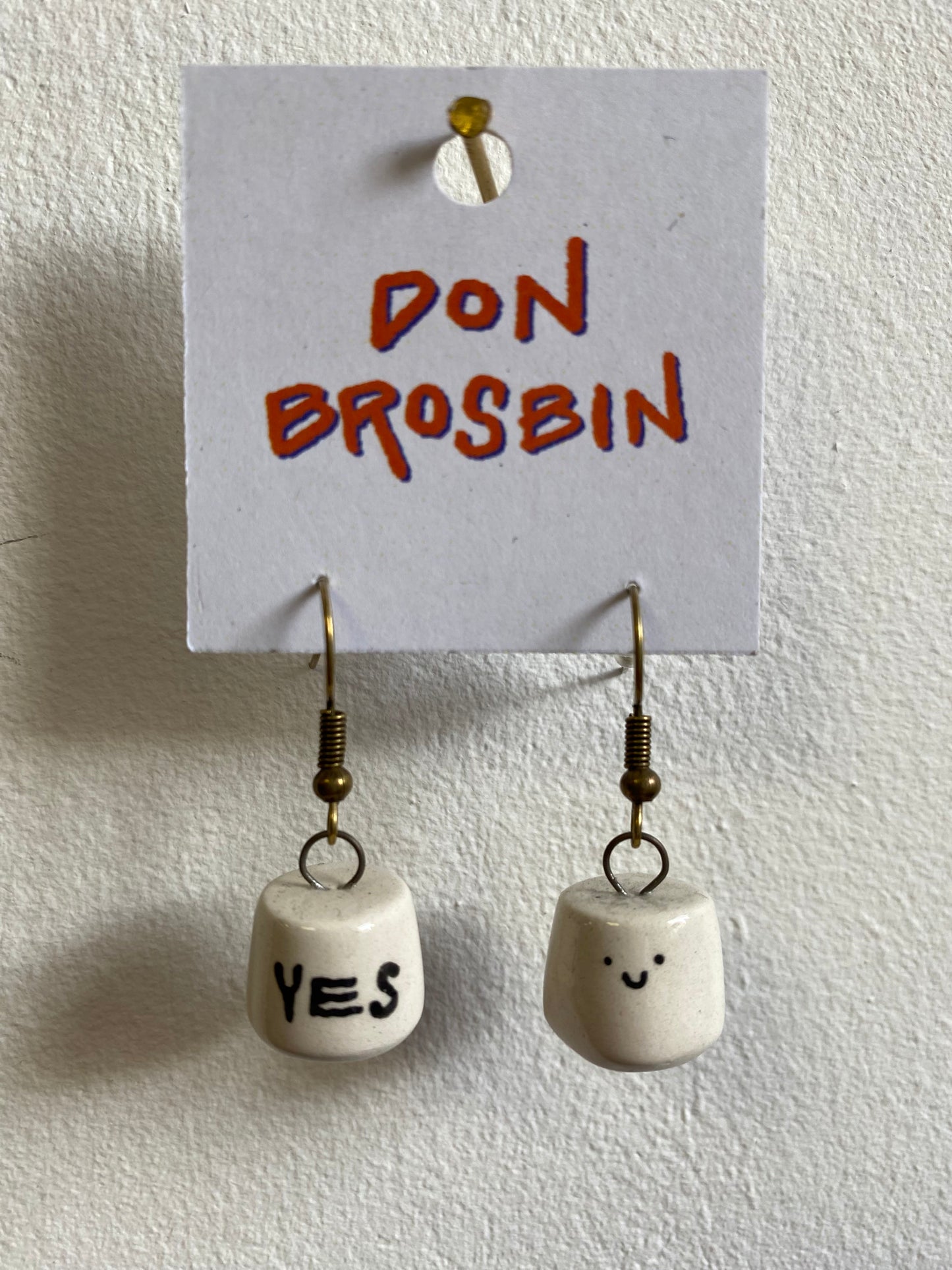 Yes :) handmade ceramic earrings by Don Brosbin