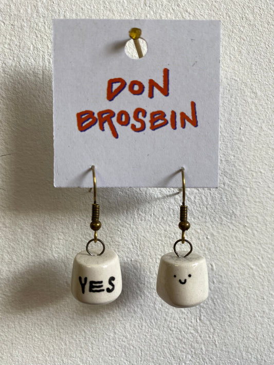 Yes :) handmade ceramic earrings by Don Brosbin