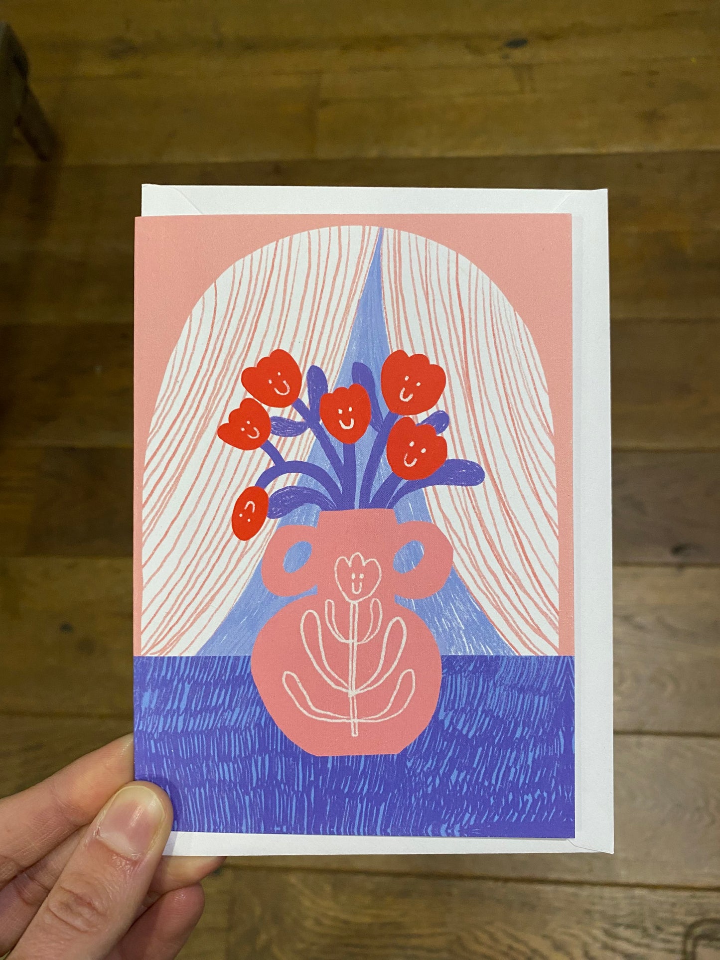 Happy Flowers Greeting Card by Lili Toth