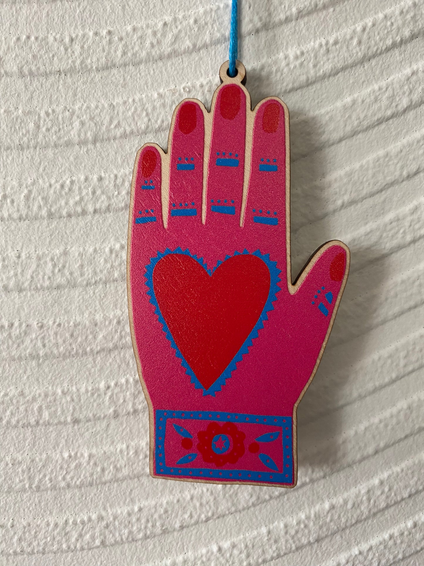 Hand Printed Wooden Hanging Decoration by Printed Peanut