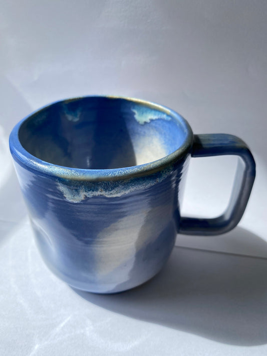 Blue Ceramic mug by by Victoria Loyola