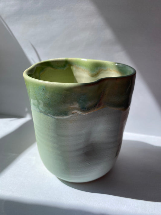 Mint Green Ceramic Cup by Victoria Loyola