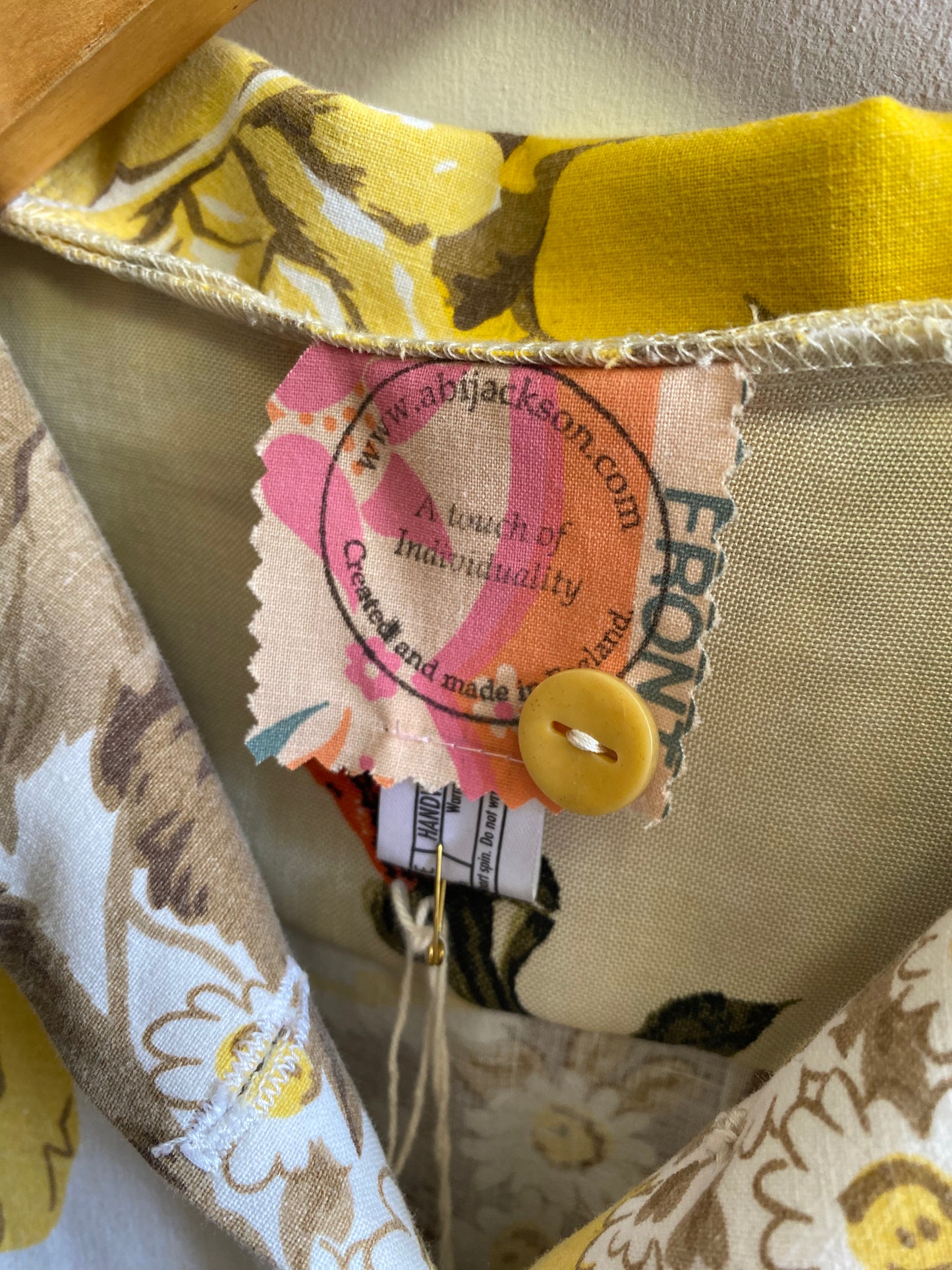 1950's unique Vintage Shirt upcycled cotton tablecloth by Stitch & Make