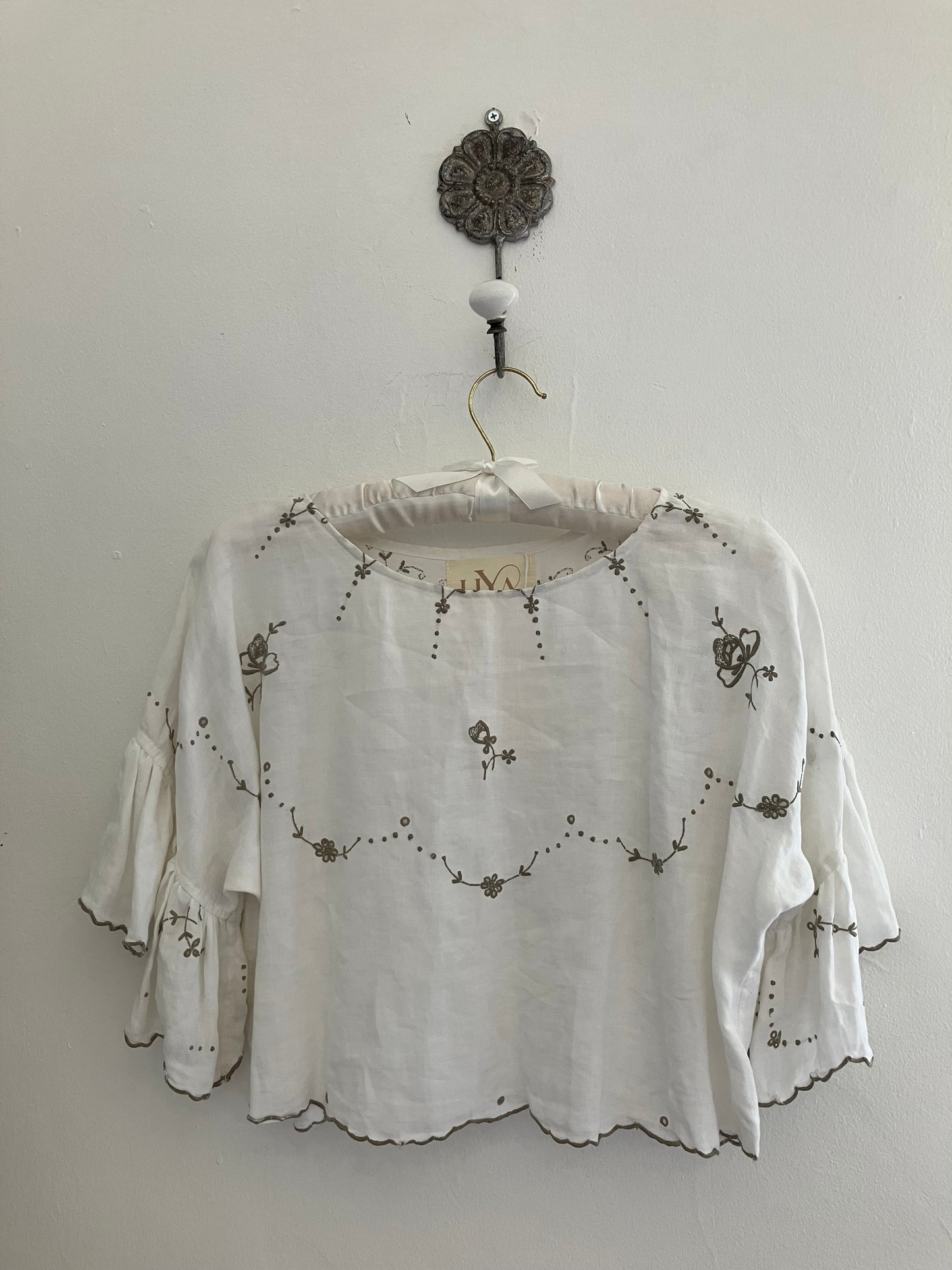 Cotton Flutter Sleeve Top By Here You Are