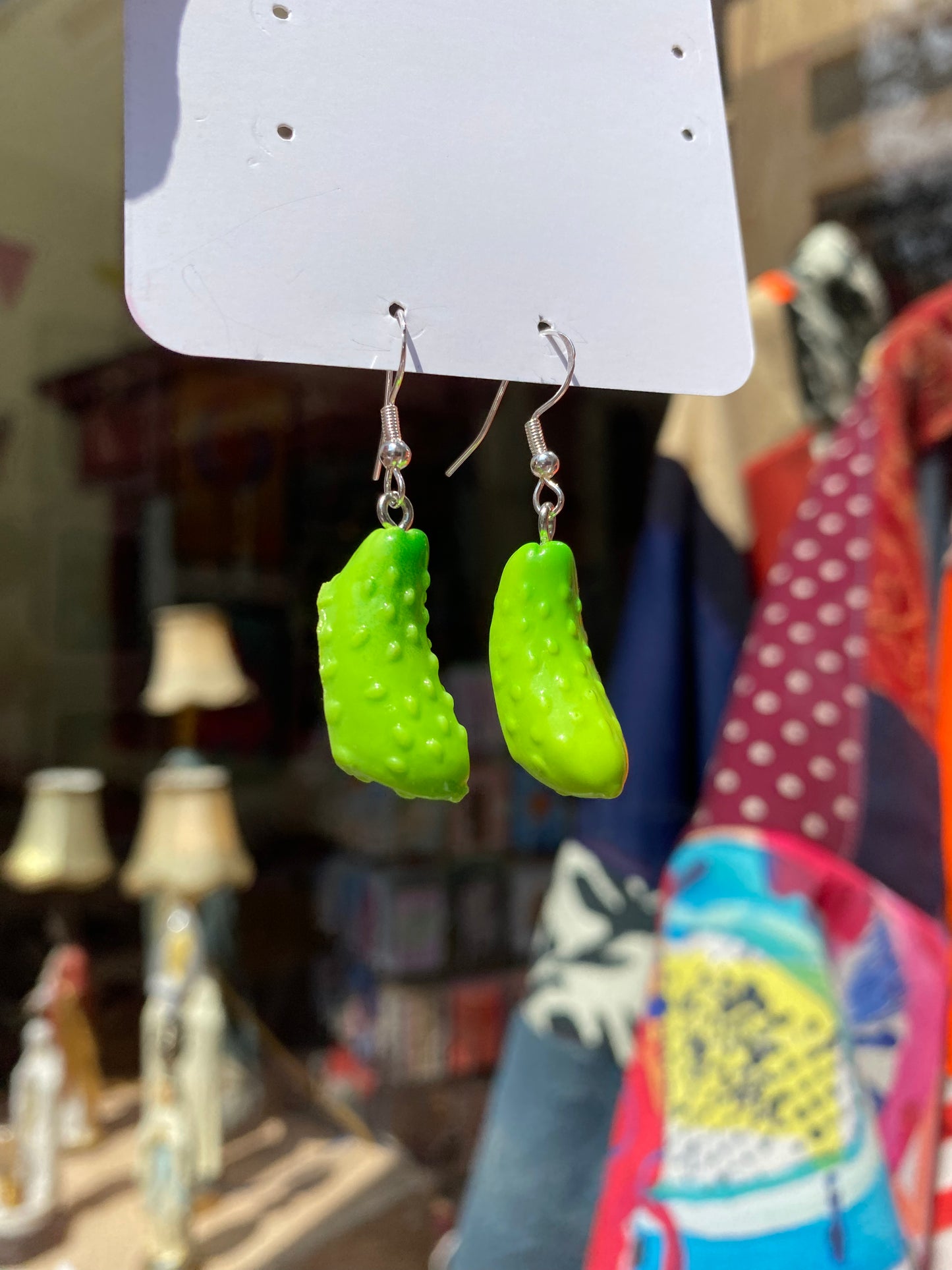 Pickles stainless steel silver earrings by Thanks for Nothing