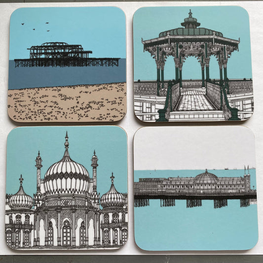 Brighton Blue Coasters Box Set by Ulrika Jarl