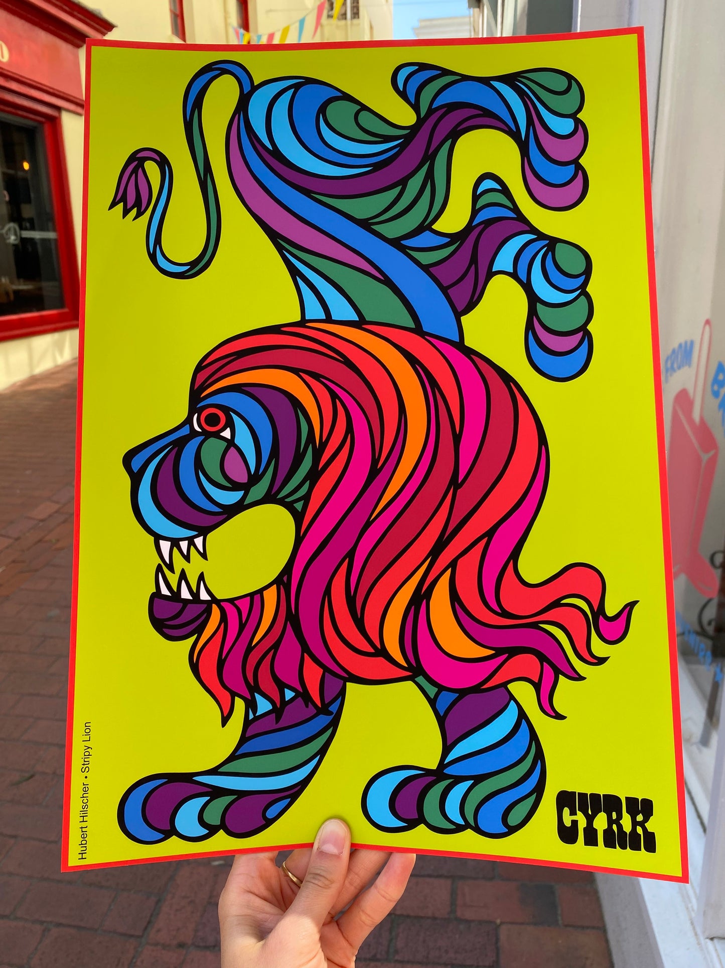 CYRK Lion vibrant Art Print Poster by Stanley Road