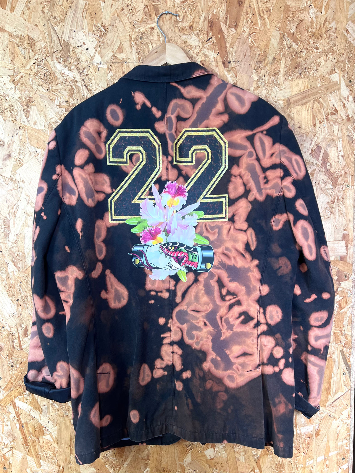Reworked Tie Dye Blazer/ Jacket With Patches And Pins By Snacks