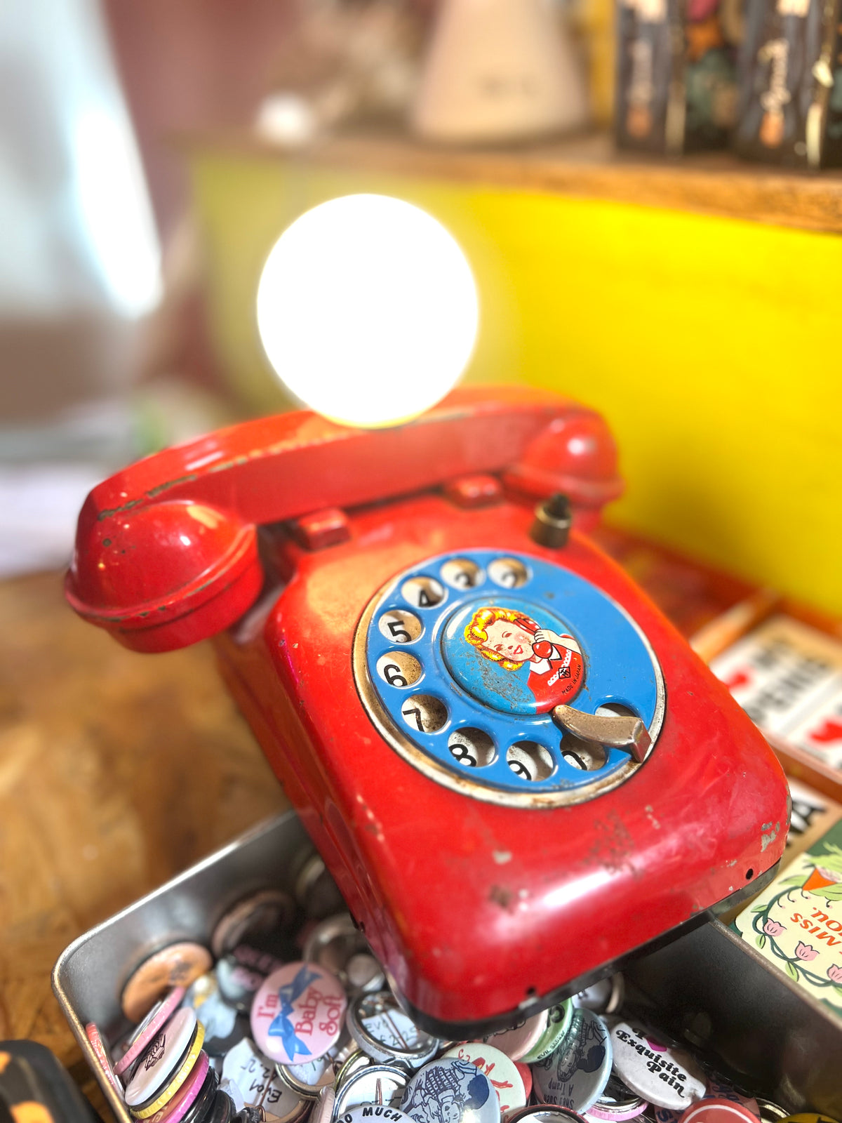 Vintage Toy Telephone Lamp by Lost & Foundry