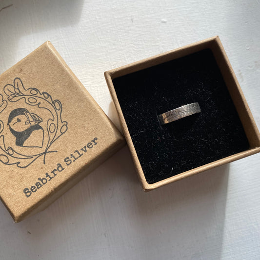 Carved Silver Ring by Seabird Silver