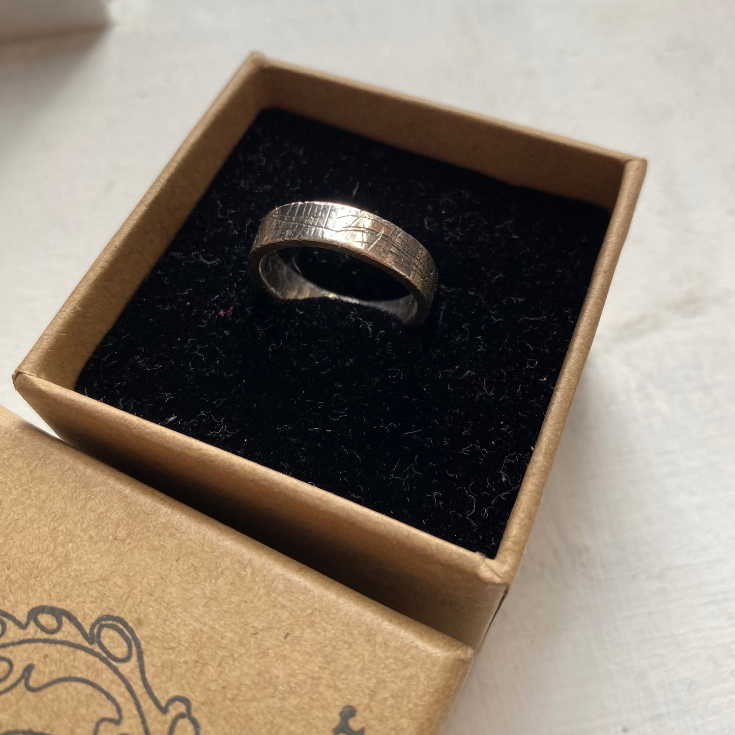Carved Silver Ring by Seabird Silver