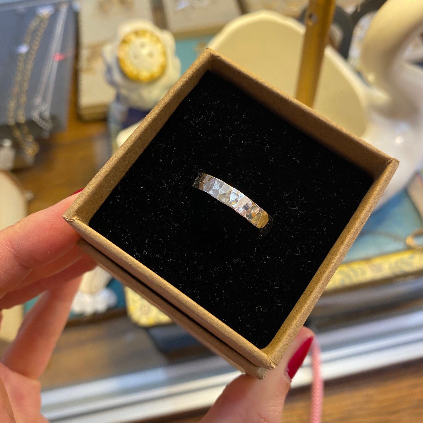Hammered Silver Ring by Seabird Silver