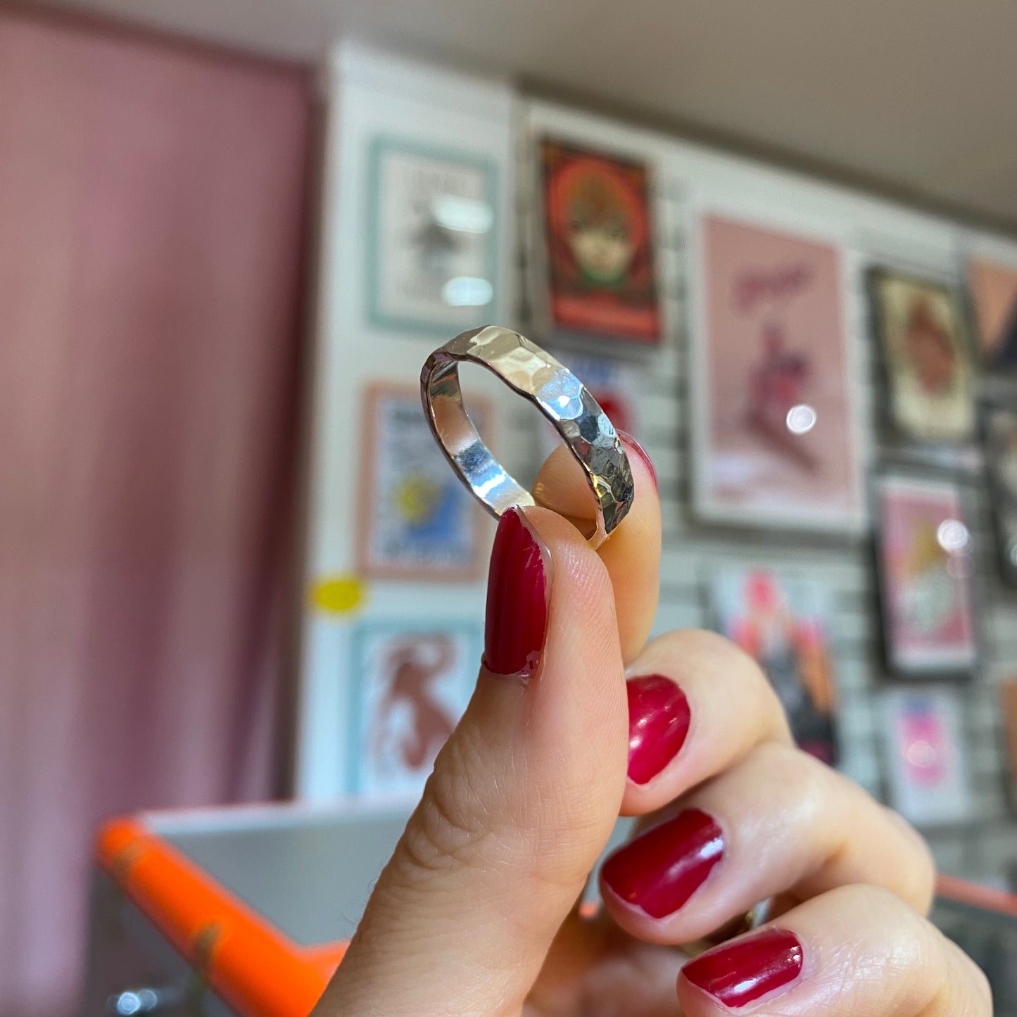 Hammered Silver Ring by Seabird Silver