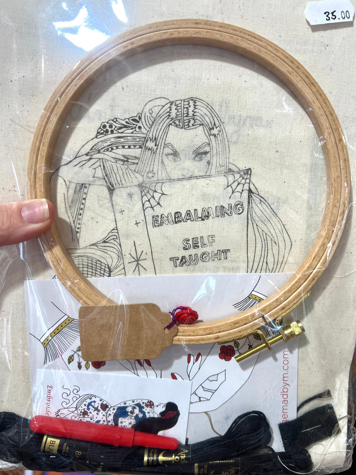 Vampira Embalming Self Thaught Embroidery Kit By VintageMadByM