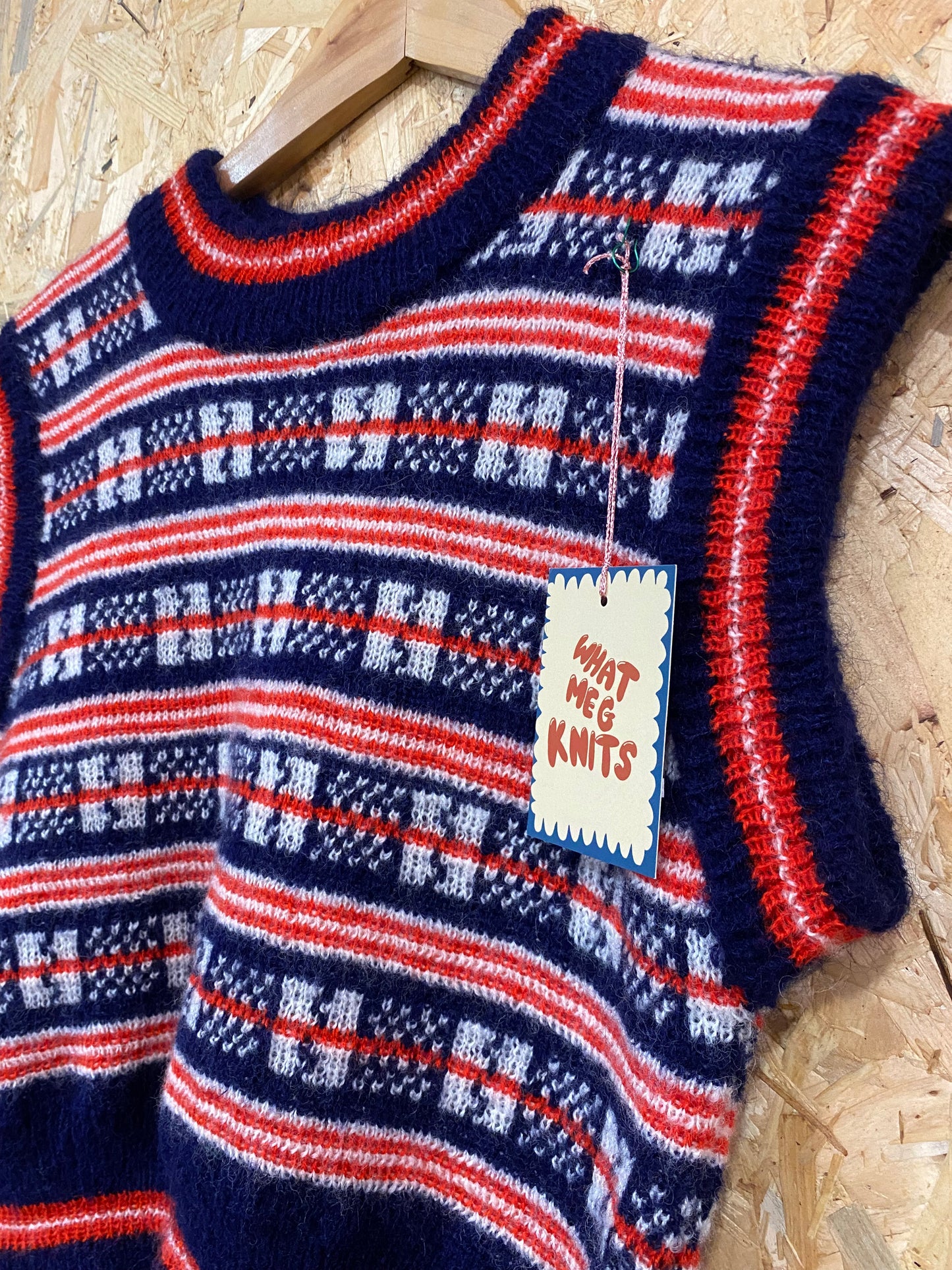 BLUE/NAVY knitted SWEATER by WhatMegKnits