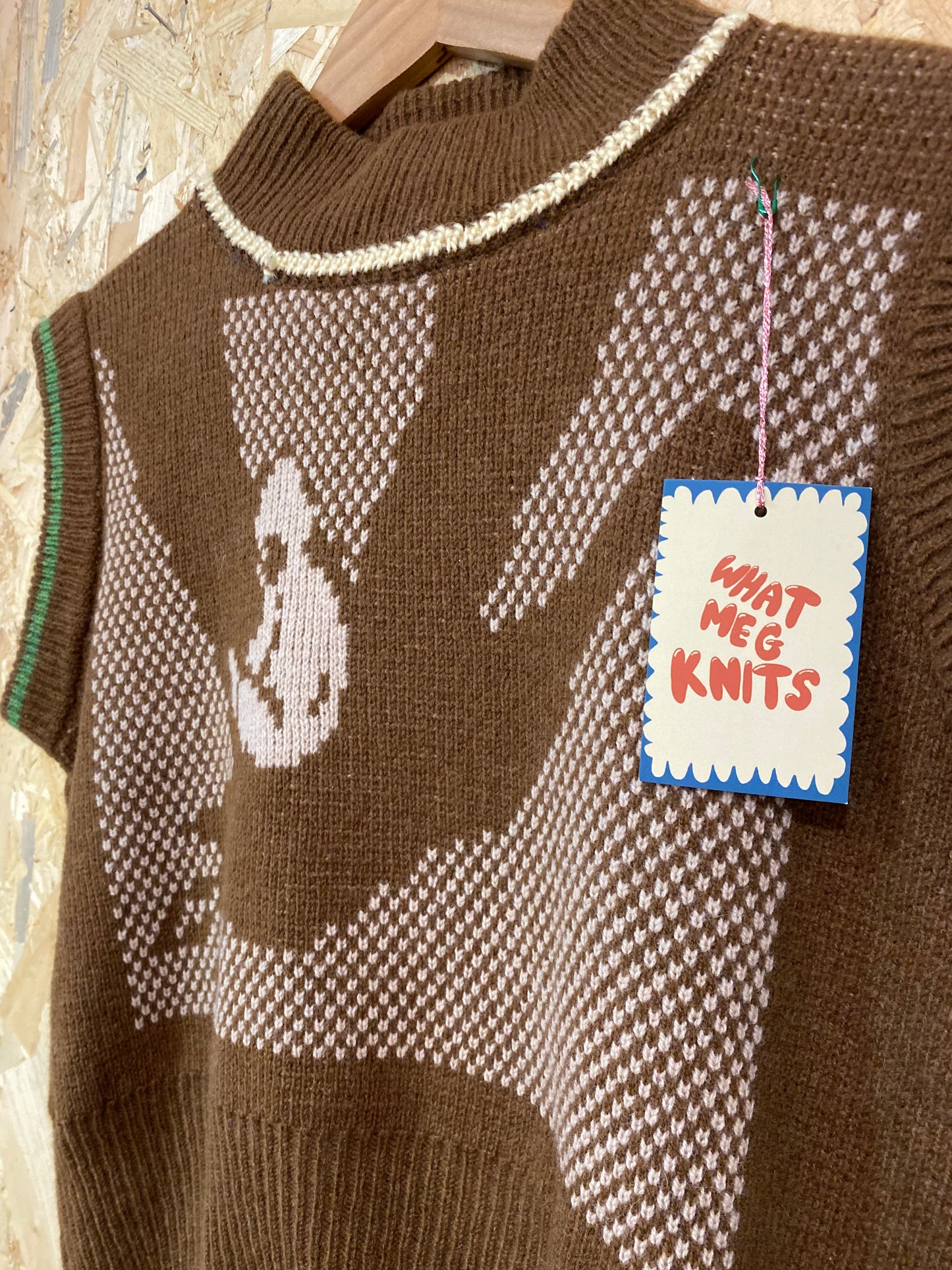 THE BOY AND STALK BIRD SLEEVELESS KNIT Medium by WhatMegKnits