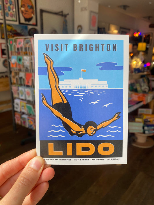 Lido Postcard Brighton Design by AndMash