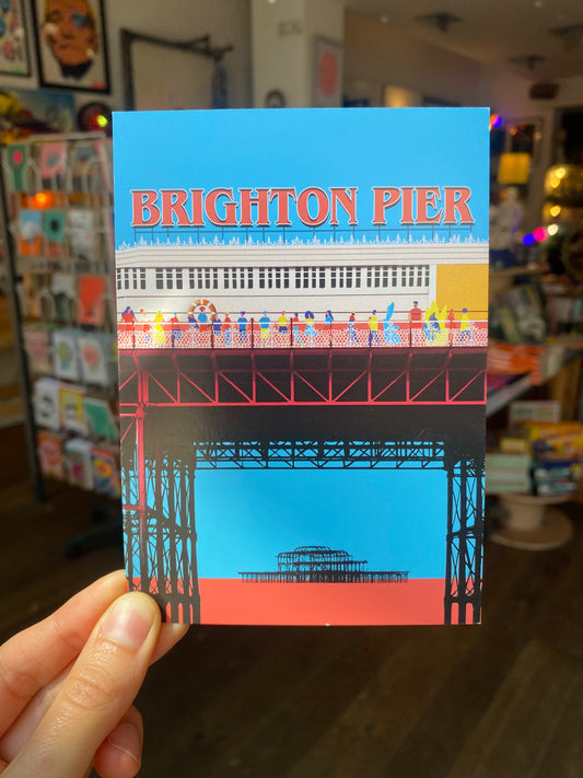 Brighton Pier Postcard Design by AndMash
