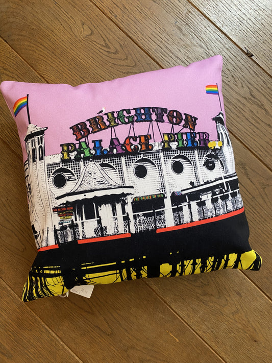Cushion Brighton Design Pink by billy Brighton