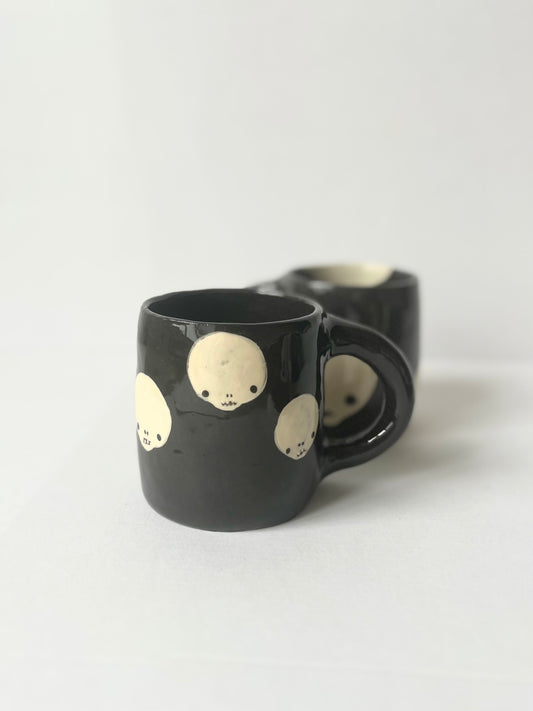Classic Ceramic skull mug by REBECCA EDELMANN Ceramics