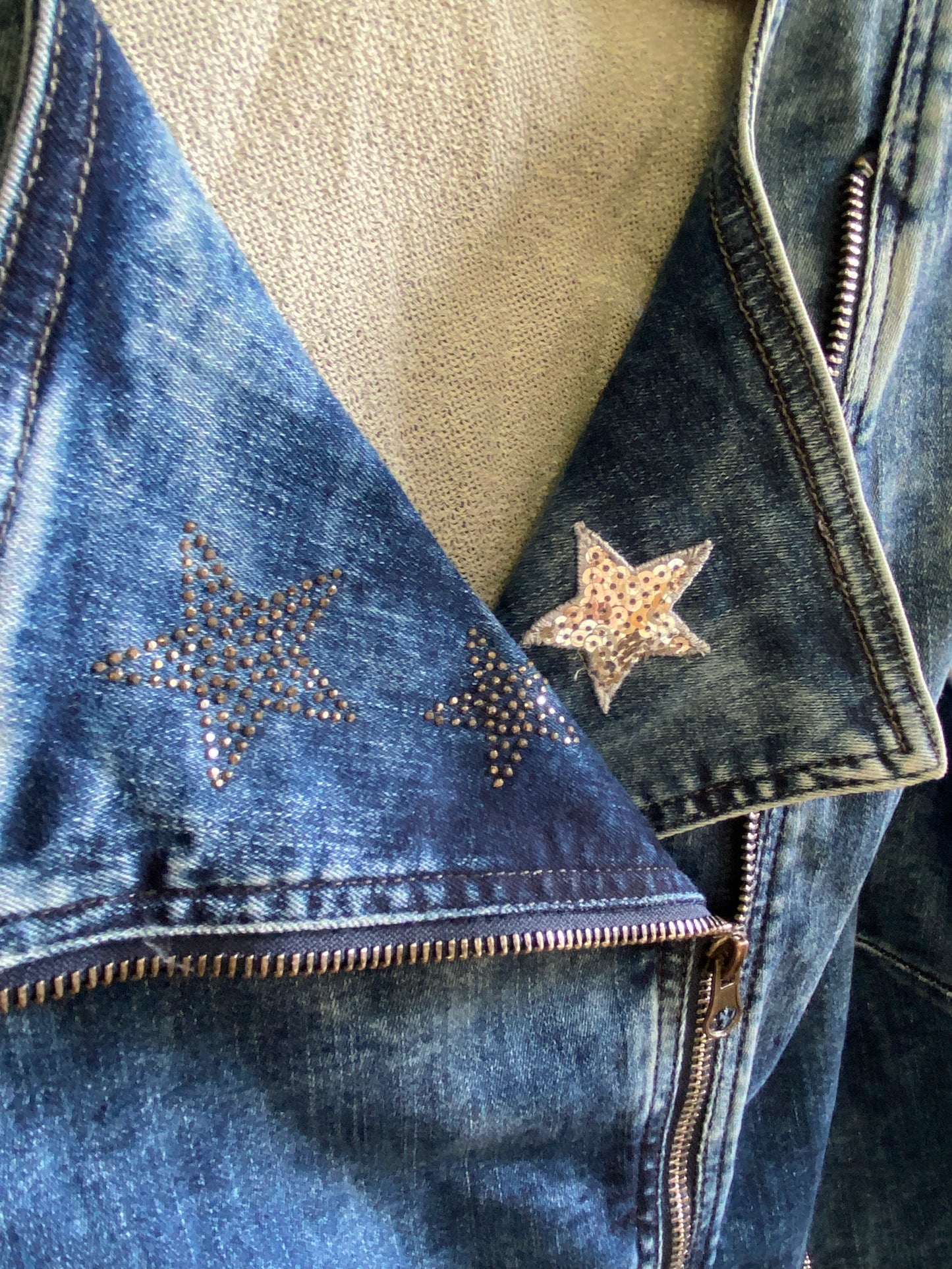 Upcycled Denim Jacket Vest by Snacks