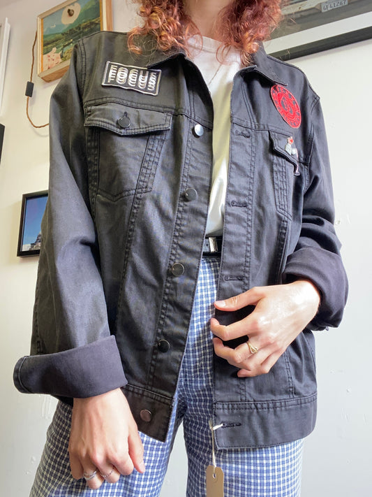 Upcycled Black Vintage Jacket by Snacks