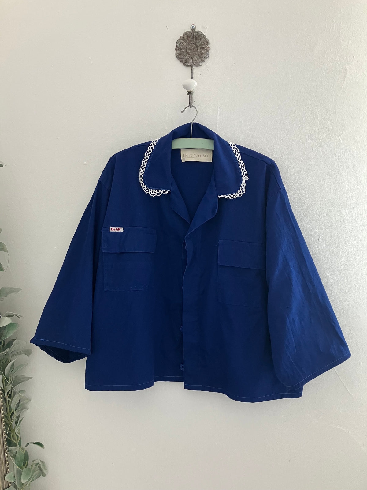 Reworked Navy Bear Jacket By Here You Are