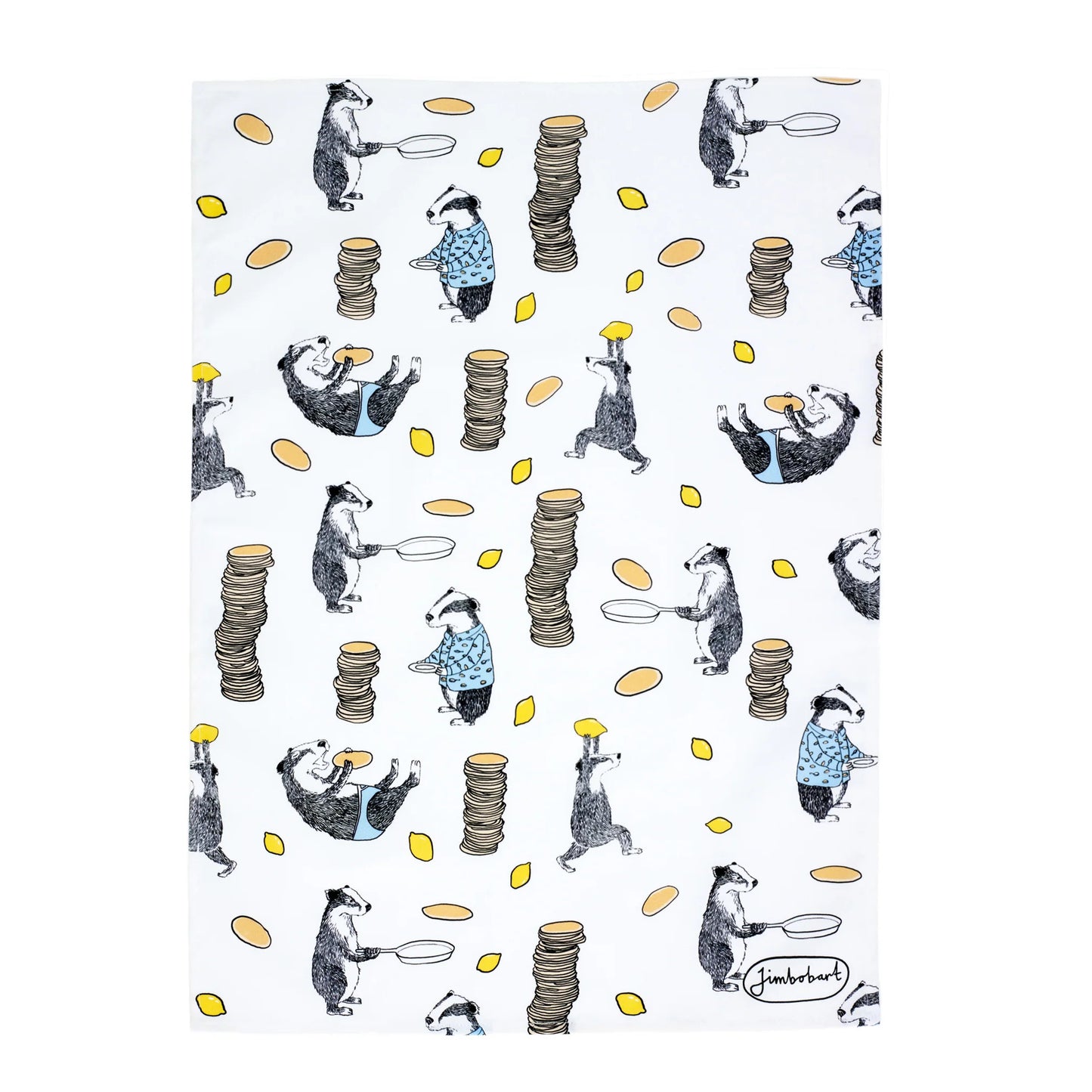 Tea towel - Badger pancakes by Jimbobart