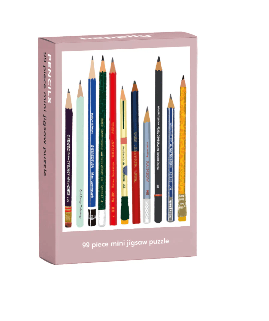 Pencils - 99 Piece Mini Jigsaw Puzzle by Happily