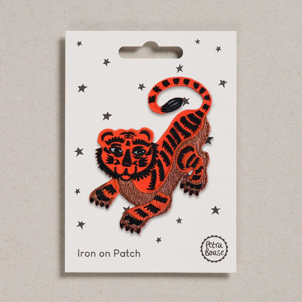 Crouching Tiger Iron on Patch By Petra Boase