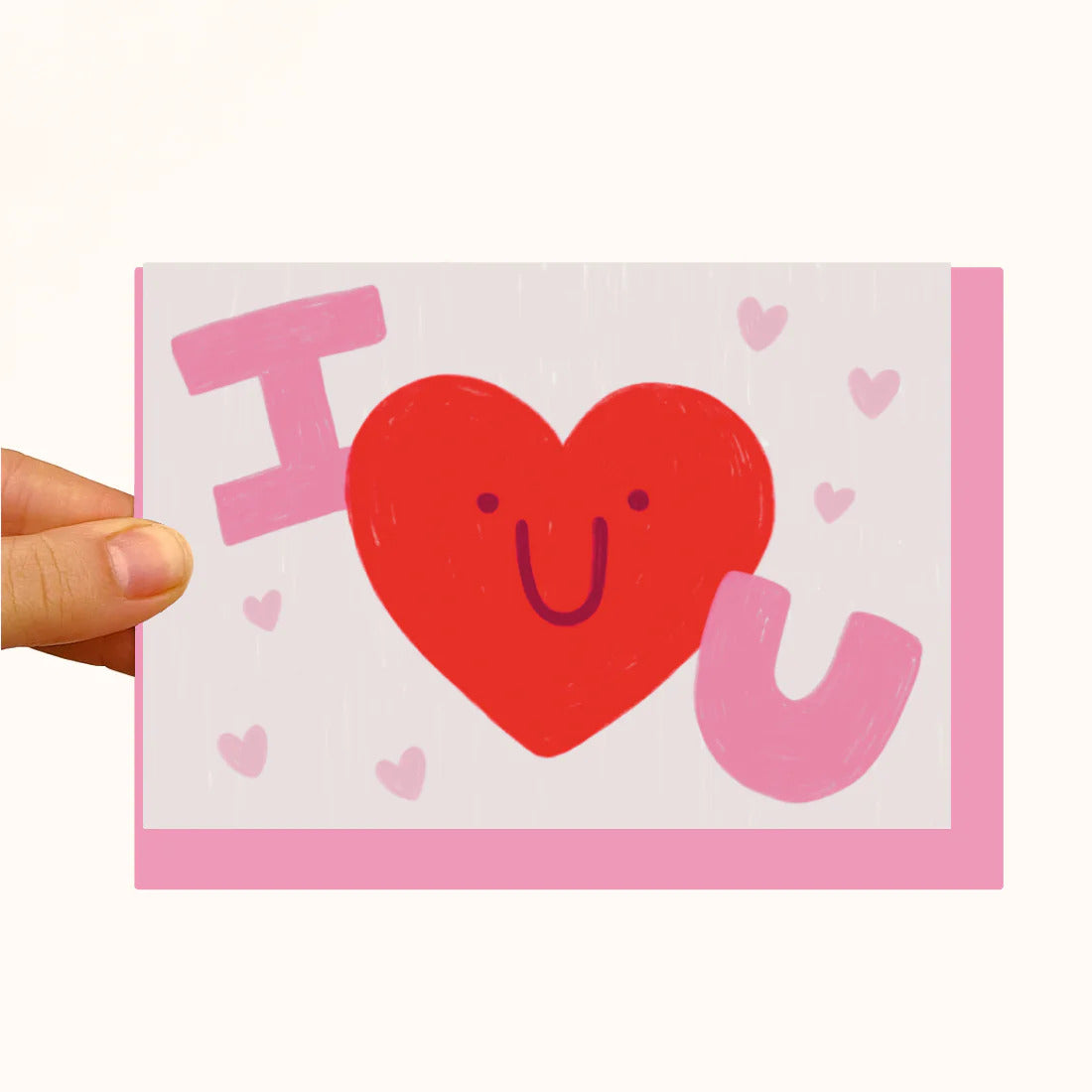 I Love You - Happy Heart - Pearlescent Love Card by MopBox