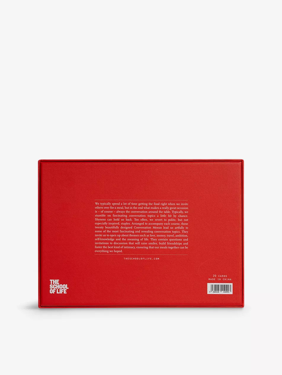 Conversation Menus card set by The School Of Life