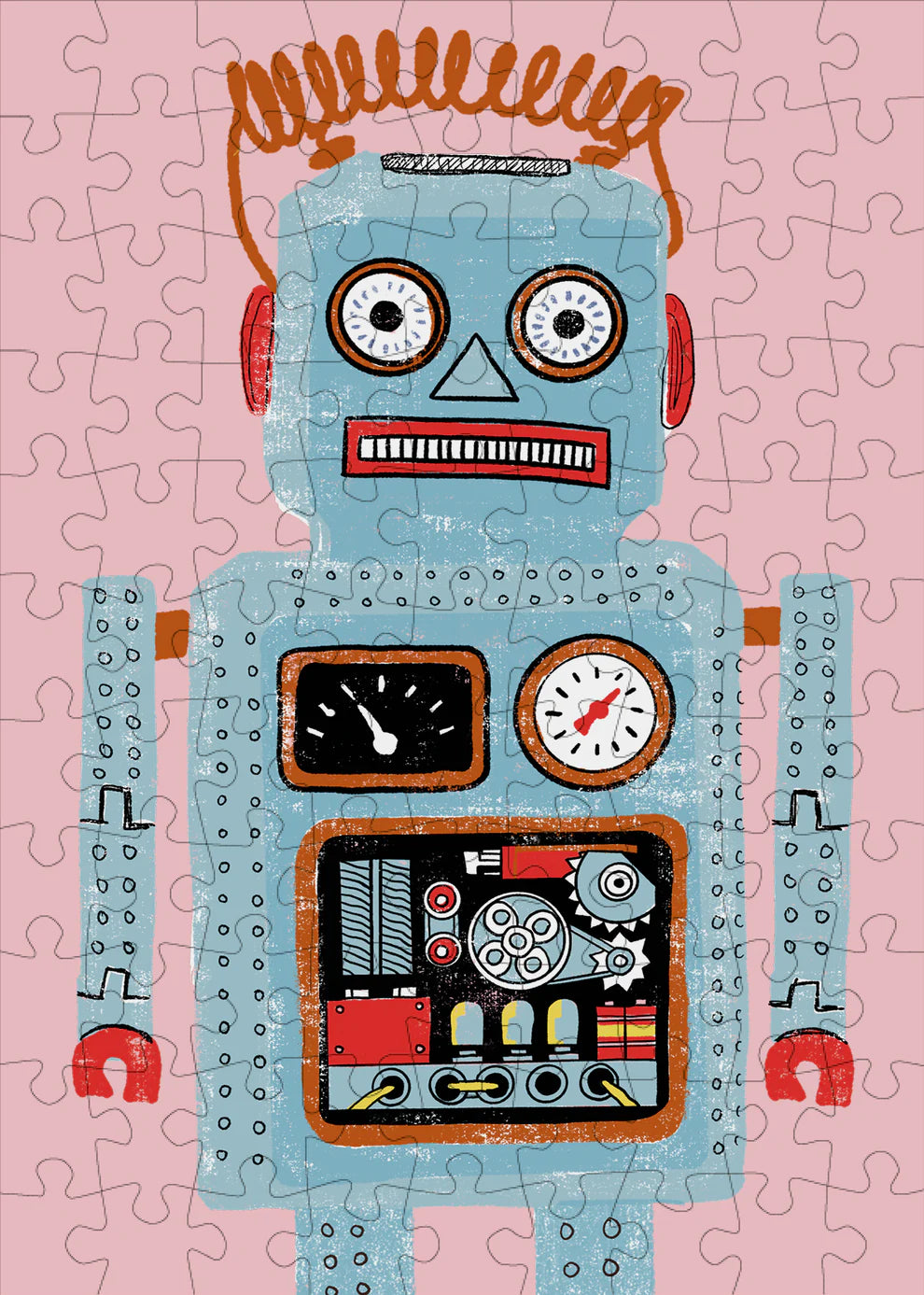 Robot - 99 Piece Mini Jigsaw Puzzle by Happily