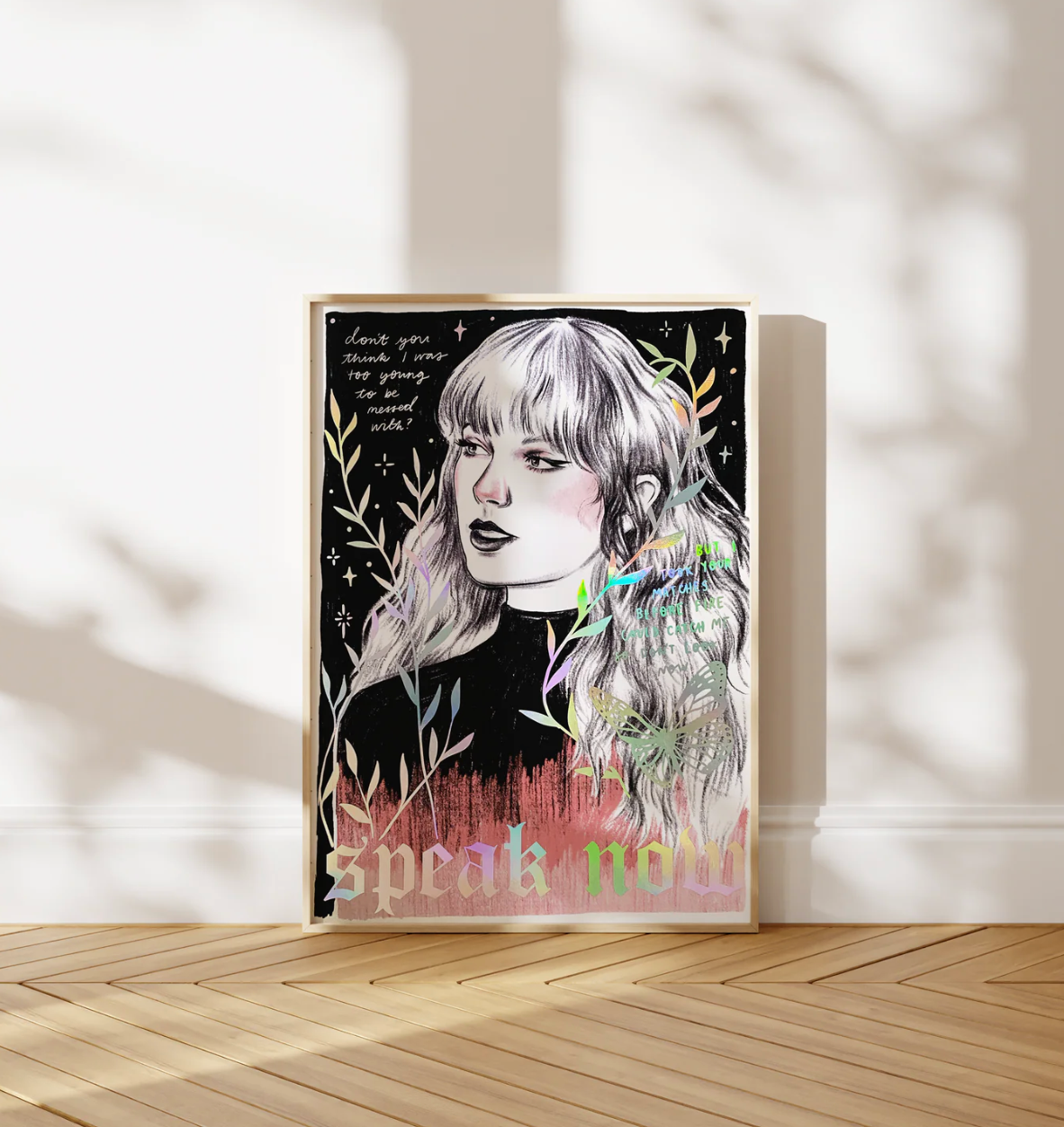 Speak Now - Dear John - Taylor Swift - Holographic A4 Art Print by Spilt Milk Press