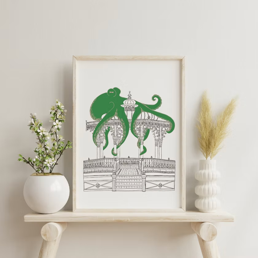 Bandstand, Brighton Art Print by Ruth Wragg-Jones