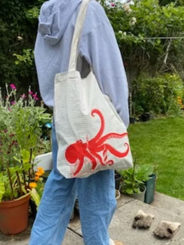 Striped Tote Bag by Ruth Wragg-Jones