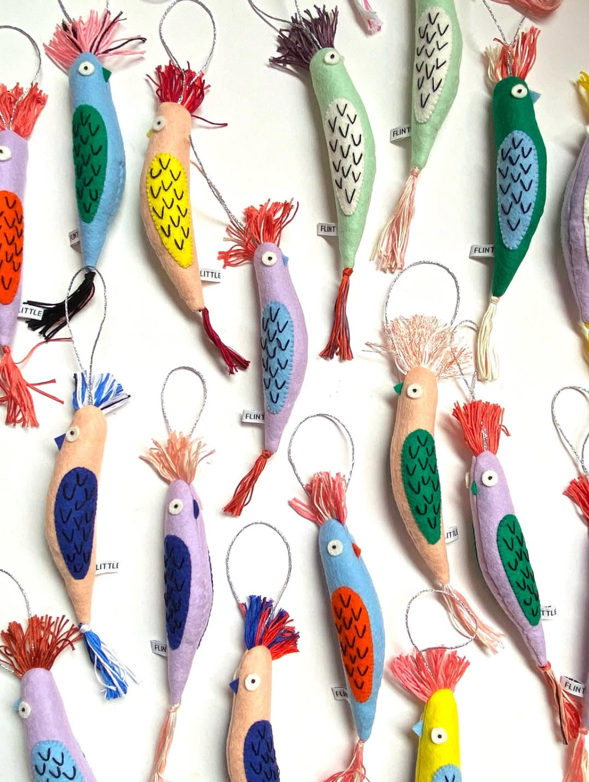 Wool bird hanging decoration by Little Flint