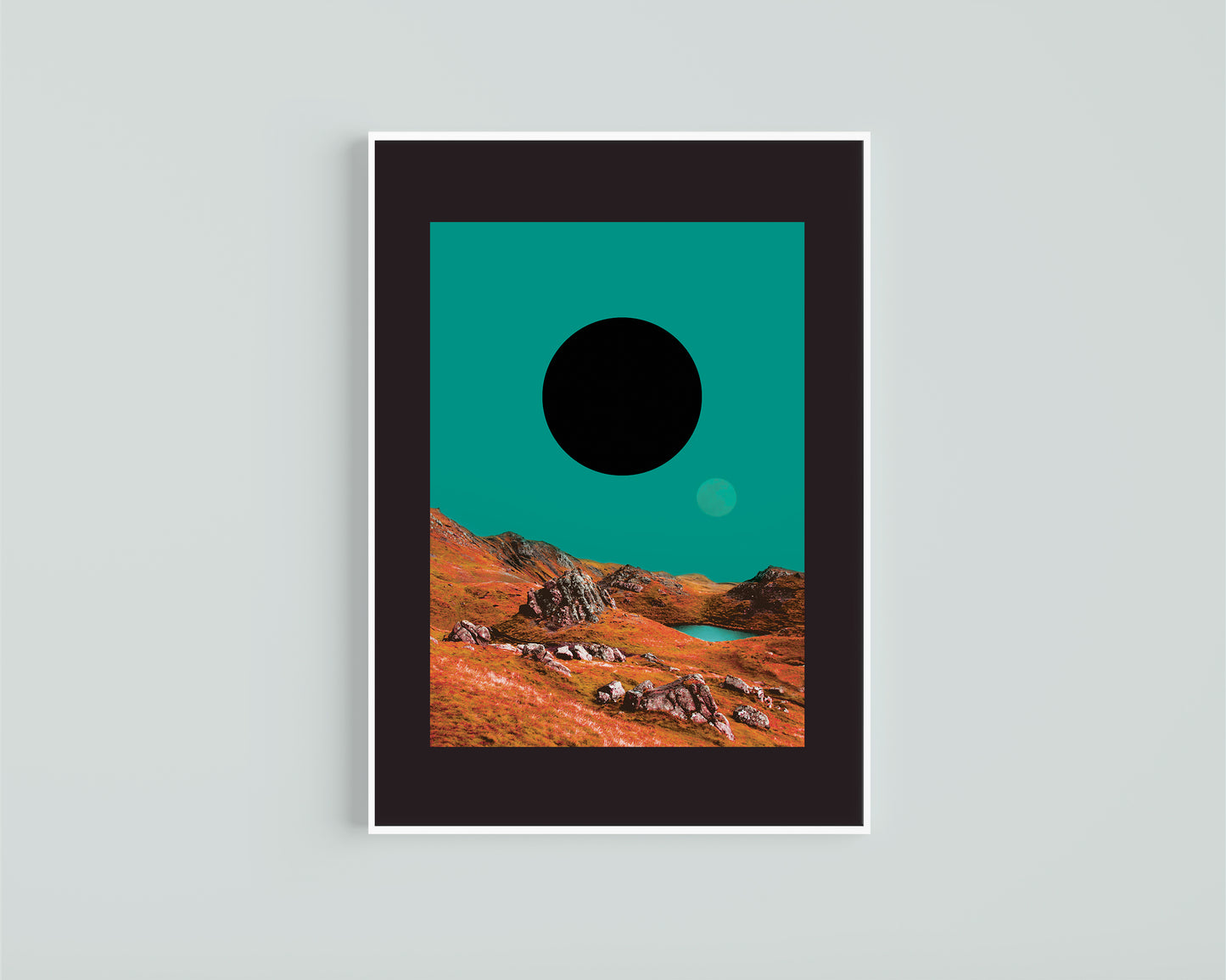 The Moon, photography and graphic Art Print by Basz Design