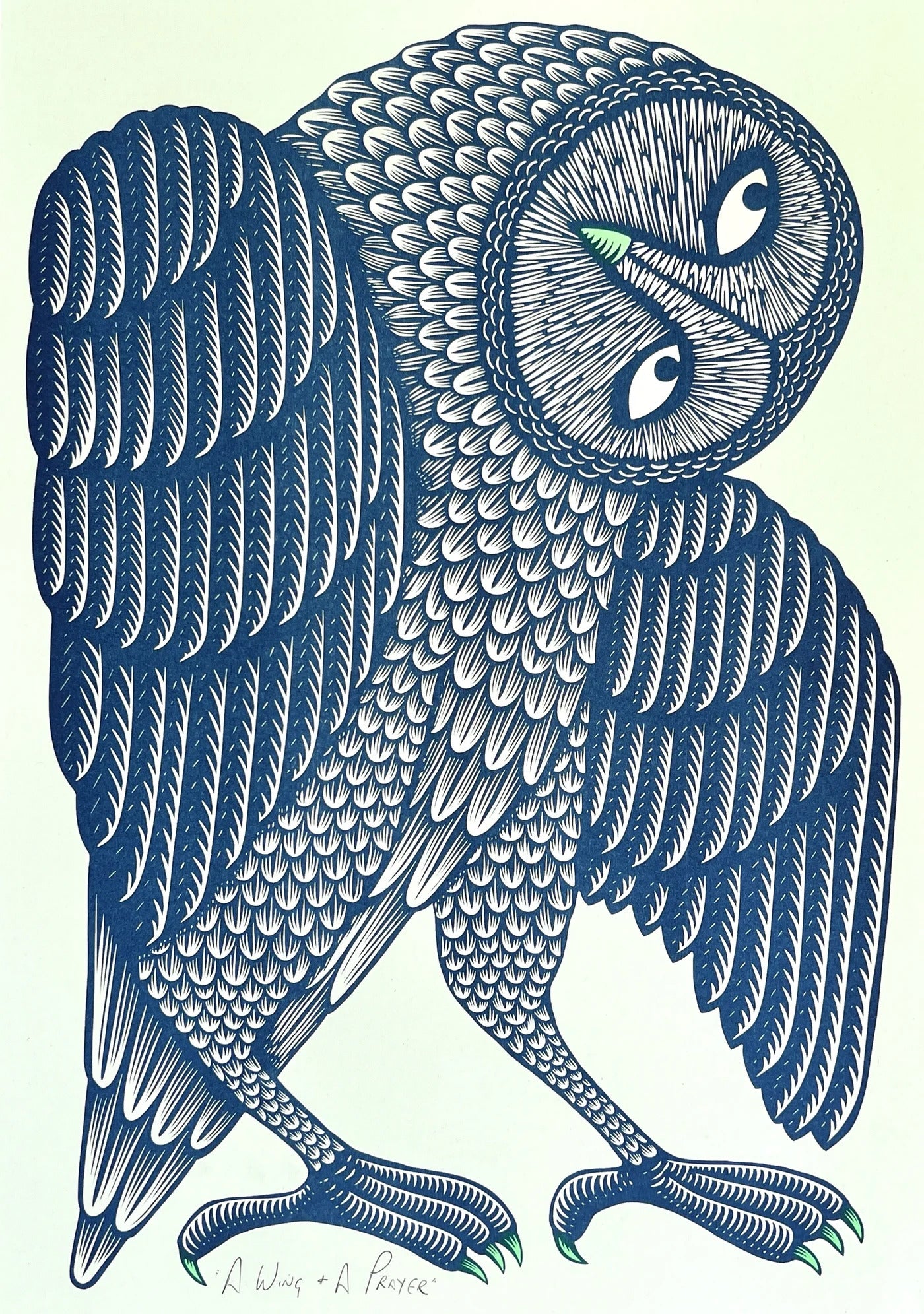A Wing & A Prayer Riso Print by Strangford