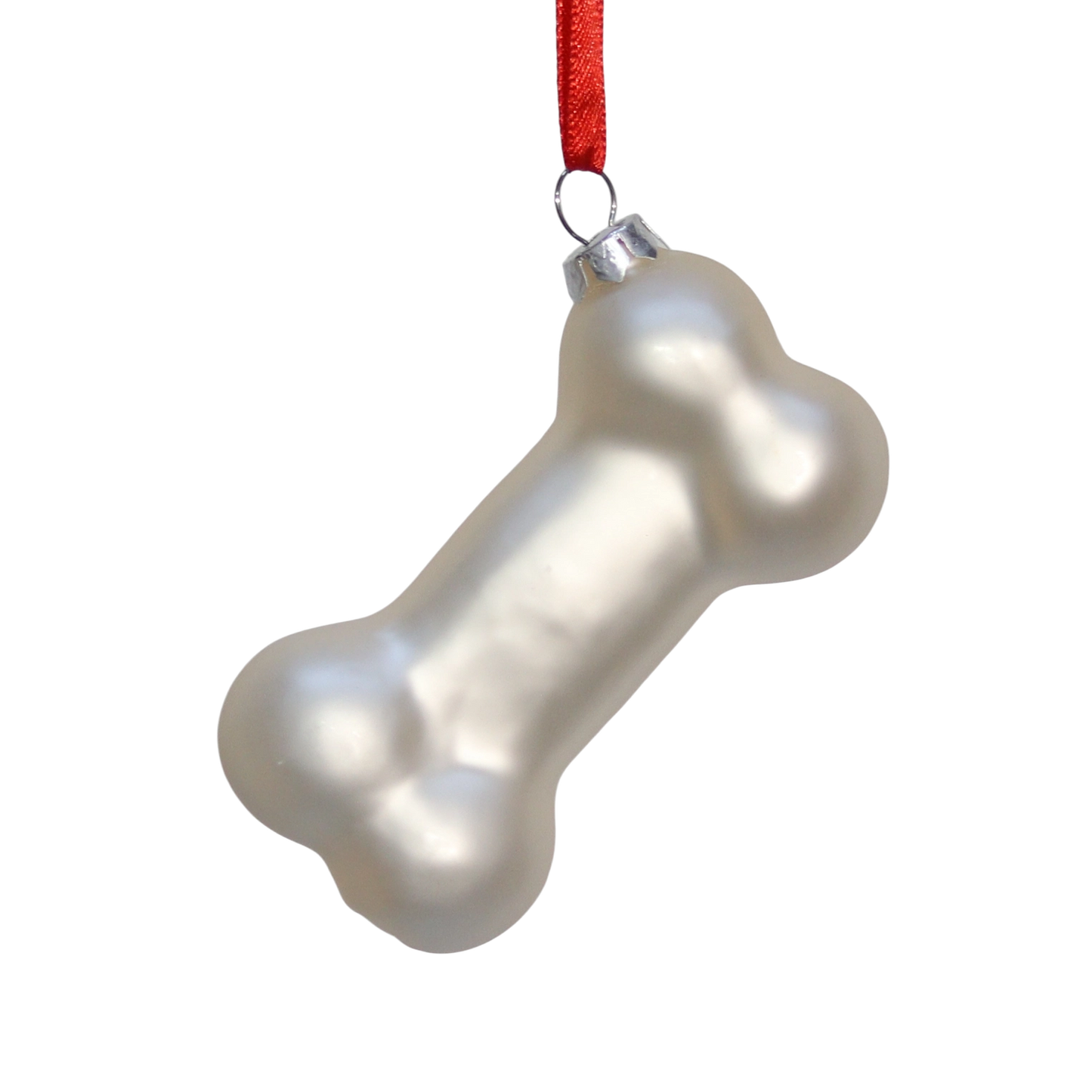 Dog Bone Decoration 10cm, Champagne Baubles