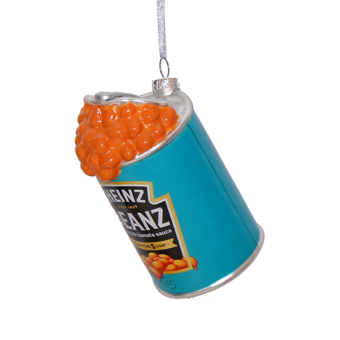 Heinz Beanz Spill Glass Decoration Baubles