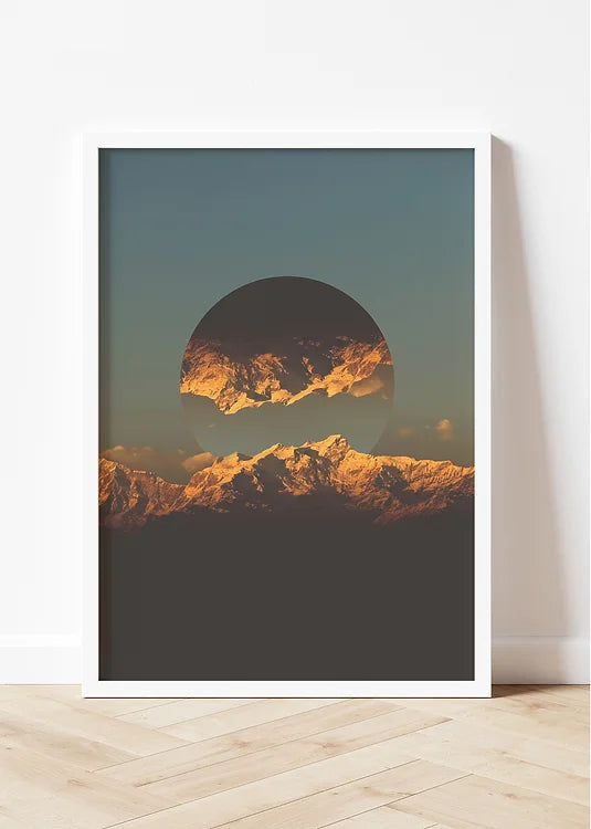 Last Light / Himalayas, Photography and Graphic Art Print by Basz Design