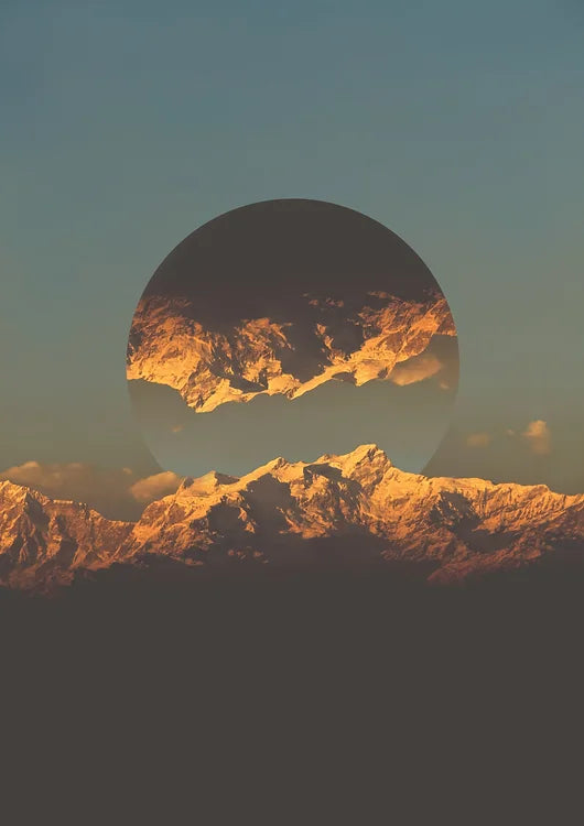 Himalayas photography and graphic Art Print by Basz Design