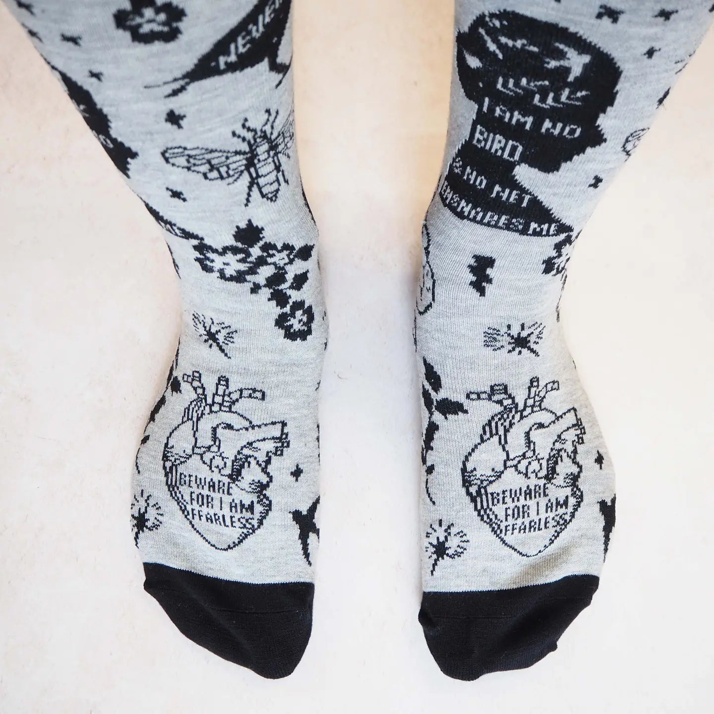 Gothic Literature Patterned Socks by Literary Emporium