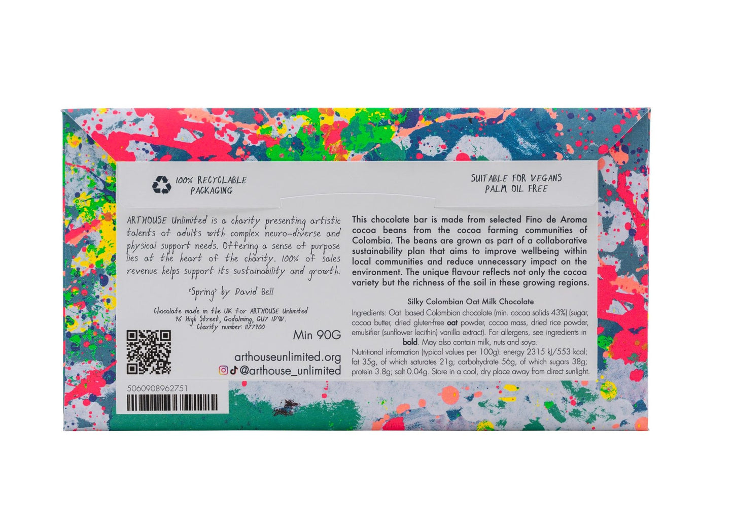 Spring, Oat Milk Chocolate Bar by ARTHOUSE