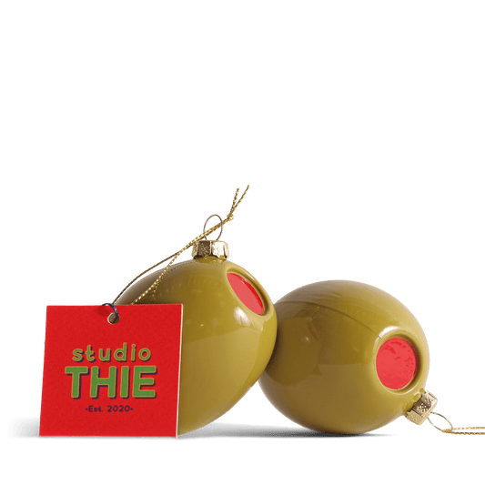 Olive Glass Decoration Baubles