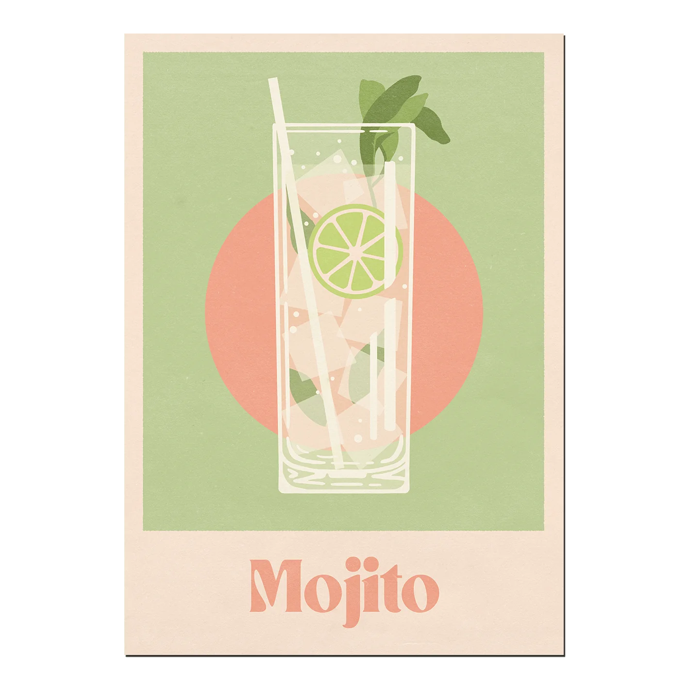 'Mojito' Drinks A4 Print by CAI & JO