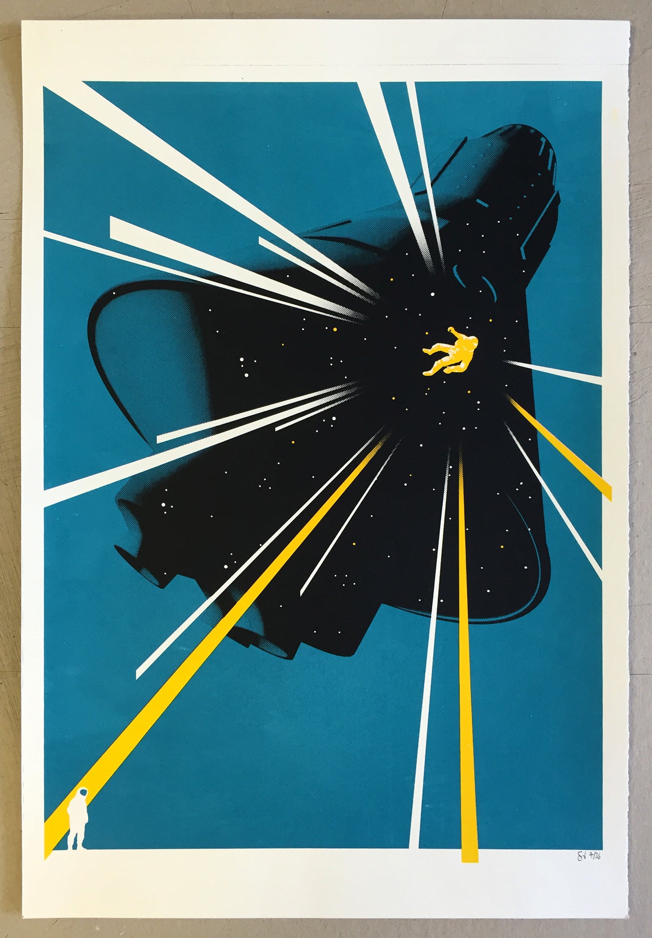 The Astronaut limited edition signed 32cm x 44cm screen print by The Chunkives